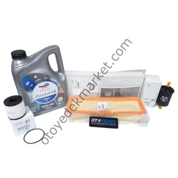 Peugeot 207 (2006-2012) 1.4 8V-16V Benzinli Filtre Seti Ve 10W40 Motor Yağ (Orijinal)