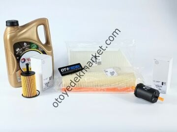 Peugeot 206 (2005-2012) 1.4 Benzinli Filtre Bakım Seti (Orjinal) Ve 10W40 Motor Yağ