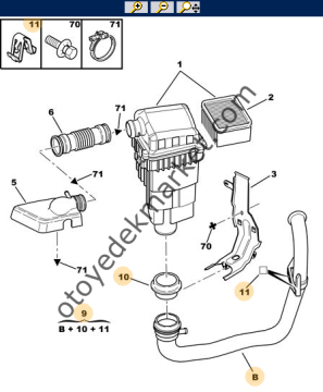PEUGEOT 206 GTI HAVA FİLTRE ALT HORTUMU
