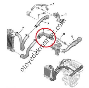 Citroen Cactus (2014-2020) 1.2 Benzinli Turbo Hava Rakoru (Orijinal)