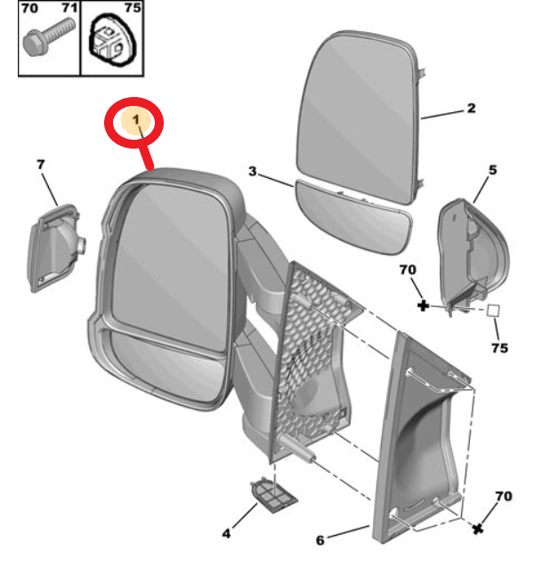 Peugeot Boxer (2022-2025) Sol Dikiz Aynası (Orijinal)