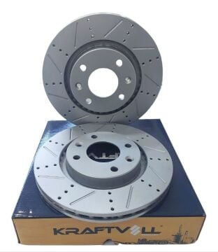 Citroen C3 ve DS3 (2003-2016) Ön Fren Disk Takımı ve Ön Fren Balata Takımı (Delikli) (İthal)