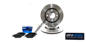 Peugeot 306 GTI Delikli Spor Ön Fren Disk Balata Takımı (İthal)