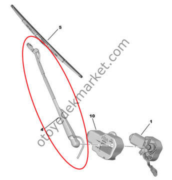 Citroen Ami (2021-2024) Cam Silecek Kolu (Orijinal)