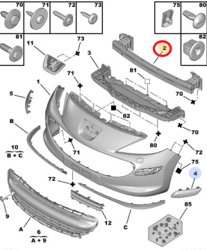 PEUGEOT 207 (2006-2012) ÖN TAMPON DEMİRİ