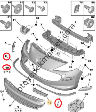 Peugeot 207 (2006-2012) Ön Tampon Alt Karlık Lip (İthal)