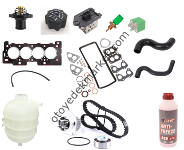Peugeot 206 (1998-2009) 1,4 Benzinli Soğutma,Conta Müşür ve Termostat Seti (İthal)