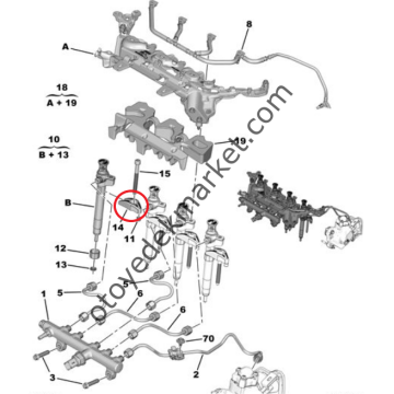 Citroen Jumper (2020-2023) 2.2 Hdi Enjektör Çatalı - 4 adet (Orijinal)