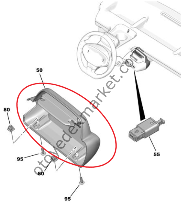 Citroen Ami (2021-2024) Telefon Menedi (Orijinal)