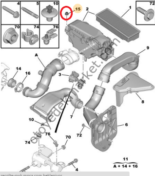 Peugeot 407 (2004-2011) 1.6 Hdi Hava Filtre Kutu Takozu (İthal)