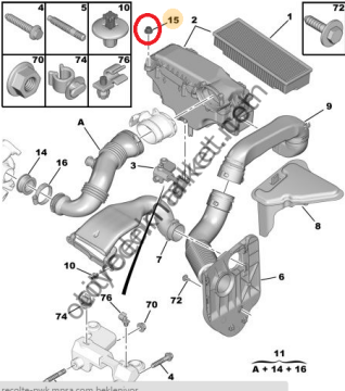 Peugeot 407 (2004-2011) 1.6 Hdi Hava Filtre Kutu Takozu (İthal)