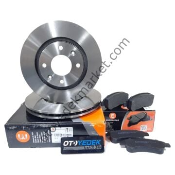 Citroen C4 (2002-2009) 1.6 Dizel Ve Benzinli  Fren Balata Ve Disk Seti (Orijinal Eurorepar)