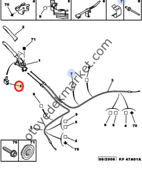 PEUGEOT 207 EL FREN MÜŞÜRÜ (ORJİNAL)