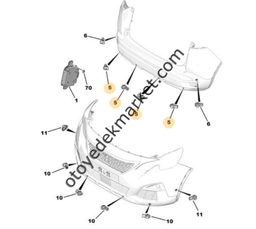 Peugeot Expert (2017-2024) Arka Park Sensörü (Orijinal)
