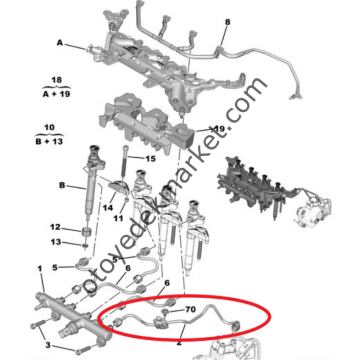 Citroen Jumper (2020-2023) 2.2 Hdi Yakıt Borusu (Orijinal)