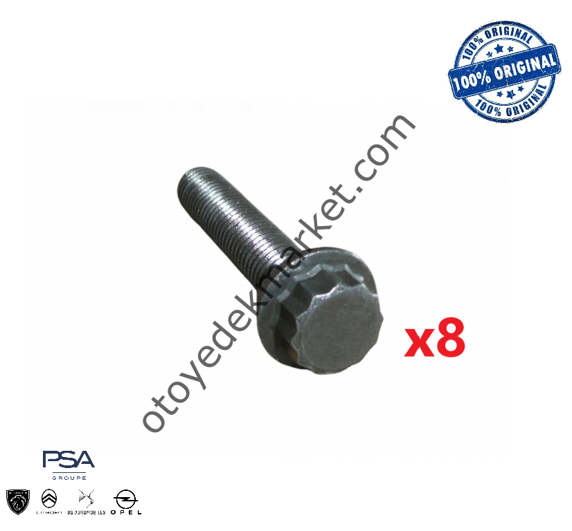 Peugeot 208 (2021) 1.5 BlueHdi Piston Kol / Biyel Civata Takımı (Orijinal)