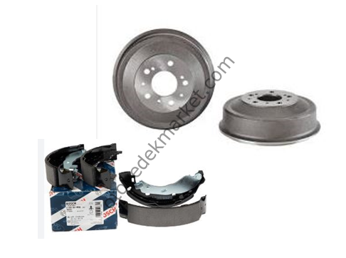 Peugeot Bipper (2008-2017) Arka Fren Kampana ve Balata Takımı (İthal-Bosch)