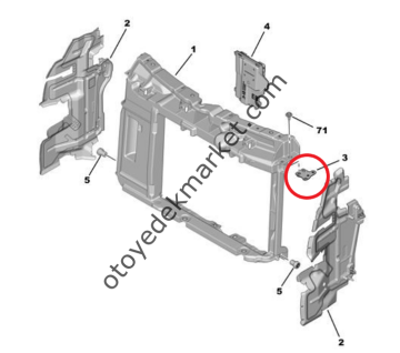 Citroen C3 (2017-2024) Ön Panel Sağ Bağlantı Ayağı (Orijinal)