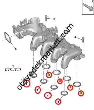 Citroen C3 (2006-2010) 1,6 Hdi Emme Manifold Contası Takımı (İthal)