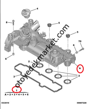 Peugeot 407 (2004-2011) 1.6 Hdi Emme Manifold Conta Takımı (Orjinal)