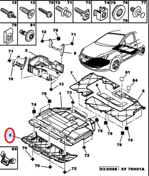 Peugeot 307 (2001-2005) Ön Tampon Alt Muhafaza (Fase)