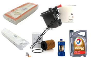PEUGEOT PARTNER TEPEE (2008-2011)  FİLTRE SETİ +5W40 (ORJİNAL)