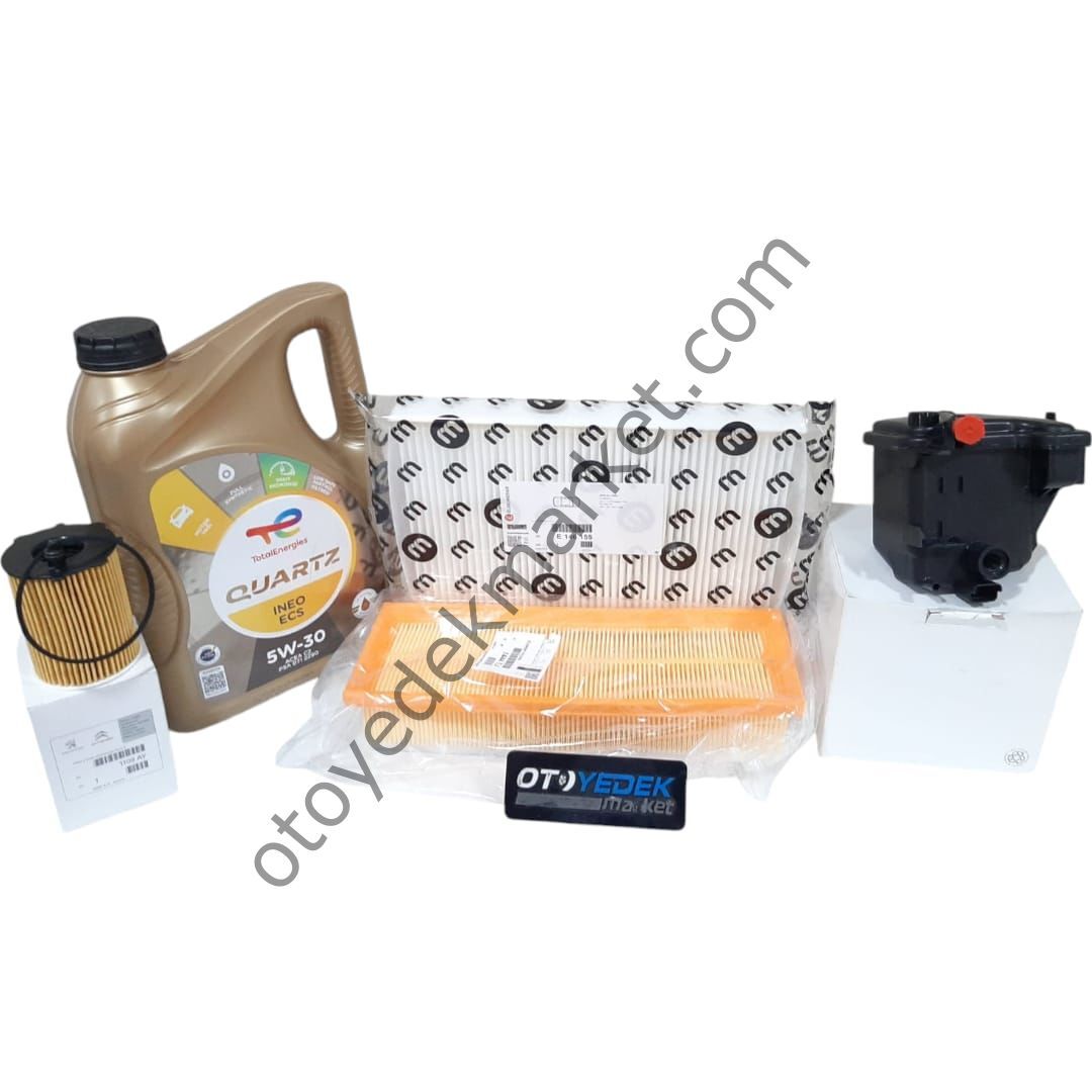 Citroen C4 (2002-2010) 1,6 Hdi Filtre Seti (Orijinal) Ve 5W30 Motor Yağ