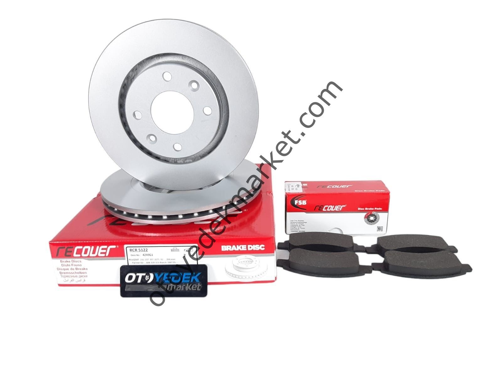 PEUGEOT 301 (2012-2024) 1,6 HDİ ÖN FREN BALATA VE DİSK SETİ (RECOVER)