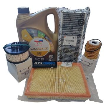 Citroen C5 Aircross (2018-2024) 1.5 BlueHdi Filtre Bakım Seti (Orijinal)Ve 5w30 Motor Yağ