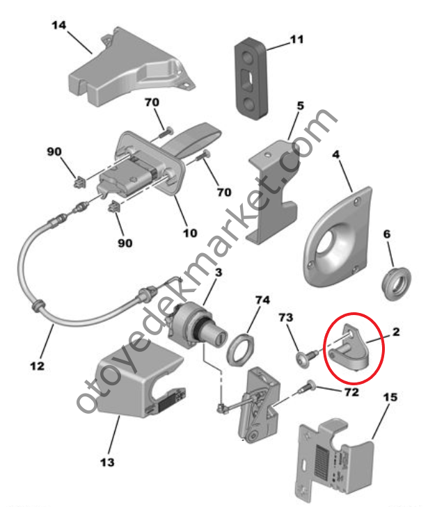 Citroen Ami (2021-2024) Kapı Kilidi Karşılığı (Orijinal)