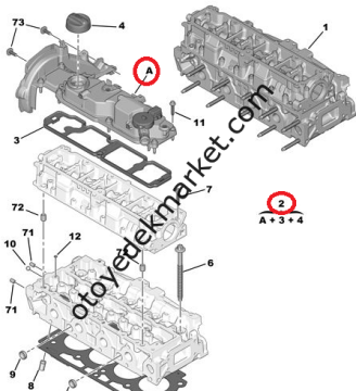 Citroen Berlingo (1998-2008) 1,6 Dizel Külbütör Kapağı (İthal)