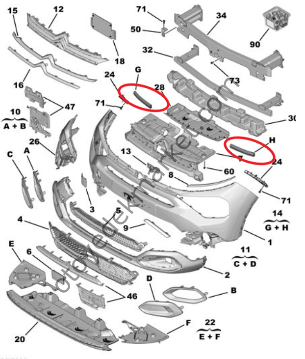 Citroen C4 (2021-2024) Motor Kaput Contası (Orijinal)