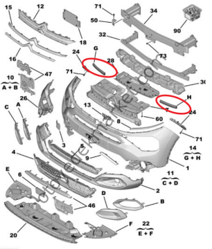 Citroen C4 X ve C4 (2021-2024) Motor Kaput Contası (Orijinal)