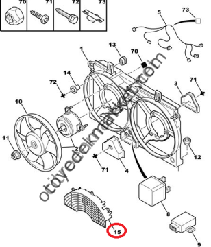 PEUGEOT 106 KLİMALI FAN PERVANE KORUMA KAPAĞI(orjinal)
