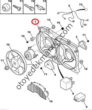 Citroen Saxo Klimalı Fan Kasası (İthal)