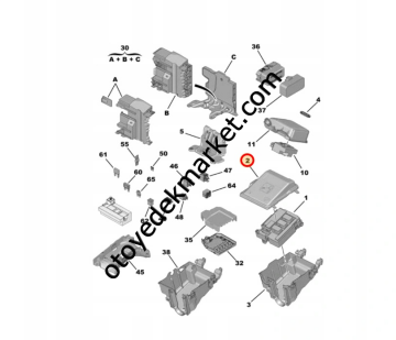 Citroen C5 Aircross (2016-2018) Motor Sigorta Kutu Üst Kapak (Orijinal)