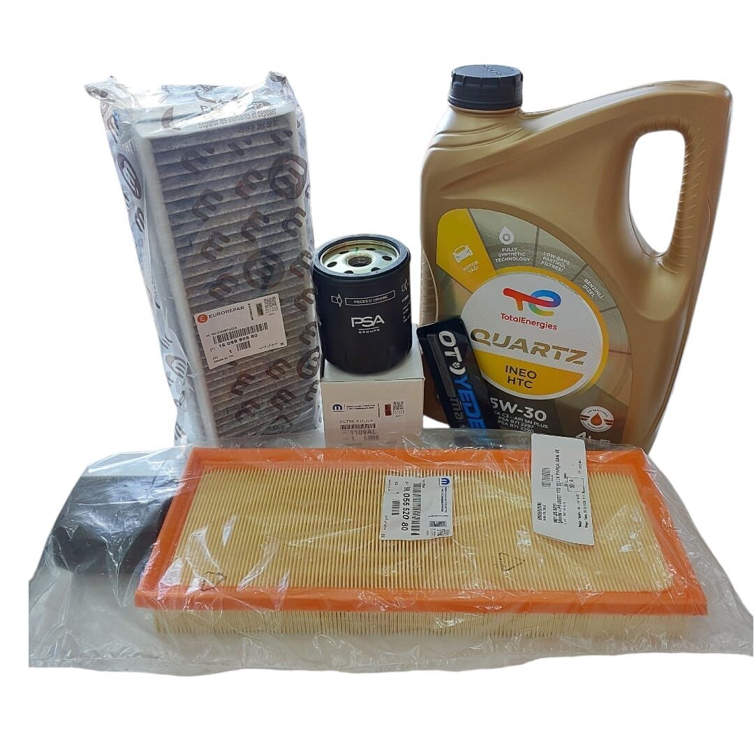 Peugeot 308 (2022-2023) 1.2 Benzinli 130hp Filtre Bakım Seti + Htc 5w30 Yağ (Orijinal)