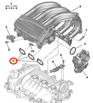 Citroen C-Elysee (2012-2020) 1.2 Benzinli Emme Manifold Conta Seti (Royal)