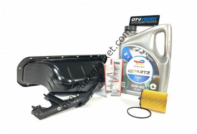 Peugeot 206 (2003-2011) 1.4 Dizel Yağ Karter Seti karter,yağ süzgeci,yağ filtresi,sıvı conta,motor yağı (İthal)