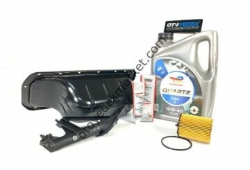 Peugeot 206 (2003-2011) 1.4 Dizel Yağ Karter Seti karter,yağ süzgeci,yağ filtresi,sıvı conta,motor yağı (İthal)
