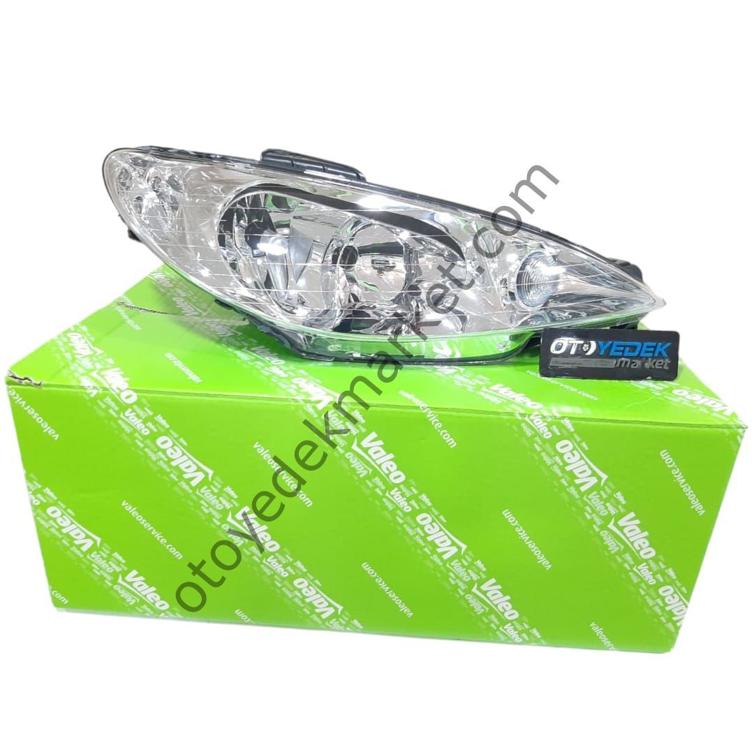 Peugeot 206 (2002-2009) Şeffaf Ön Far Sağ (Valeo)