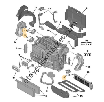 Citroen C3 (2004-2020) Kalorifer Yönlendirici Kapak / Klape Motoru (Orijinal)
