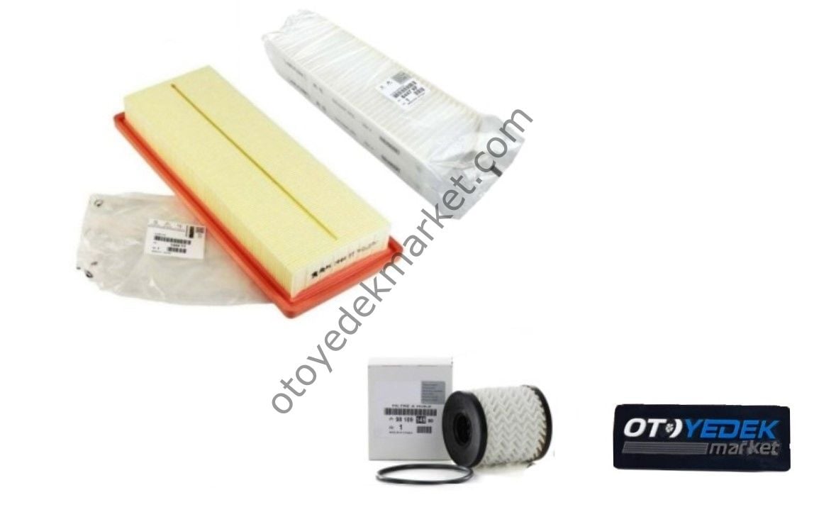 Peugeot 5008 (2017-2023) 1.6 PureTech Benzinli Filtre Bakım Seti (Orijinal)