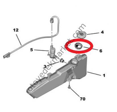 Citroen C4 X (2021-2024) Ön Cam Silecek Suyu Depo Filtresi (Orijinal)