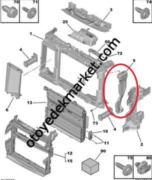 Citroen C4 (2021-2024) Ön Panel Sol Bağlantı Dayanağı (İthal)
