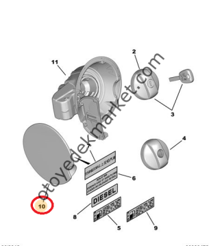 PEUGEOT 207 DEPO KAPAĞI DIŞ (ORJİNAL)