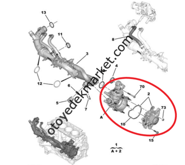 Peugeot 2008 (2021-2024) 1.5 Blue Hdi Komple Su Pompası (Orijinal)