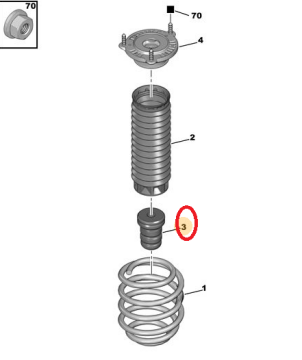PEUGEOT 407 (2004-2011) ÖN AMORTİSÖR ALT TAKOZU (UCEL)