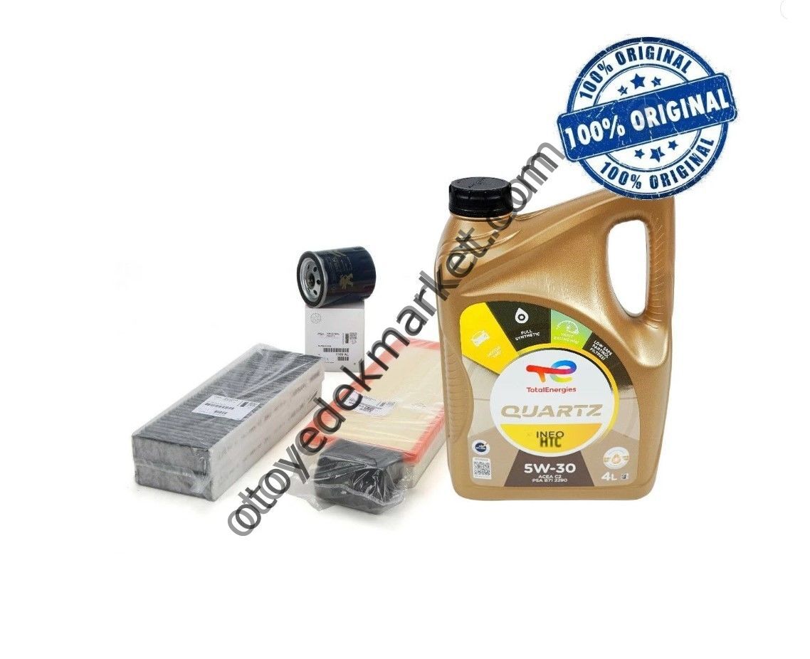 Peugeot 5008 (2017-2023) 1.2 Benzinli Filtre Bakım Seti +5w30 Htc Yağı (Orijinal)