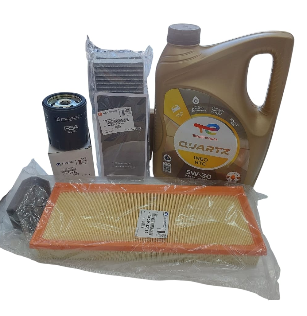 Citroen C4 (2021-2023) 1.2 Benzinli Filtre Bakım Seti ve Total Htc 5w30 (Orijinal)